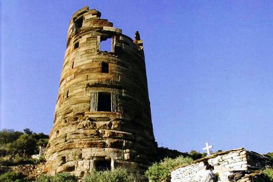 Tower of Agios Petros in Andros